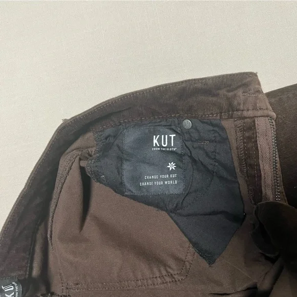 Kut from the Kloth Diana Fab Ab Skinny Corduroy Jeans Size 4 Chocolate Brown - Picture 7 of 12